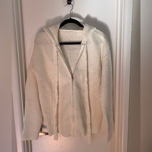 Zip up knit sweater